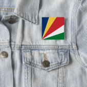 Seychellenvlag Vierkante Button 5,1 Cm (In situ)