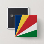 Seychellenvlag Vierkante Button 5,1 Cm (Voorkant /achterkant)