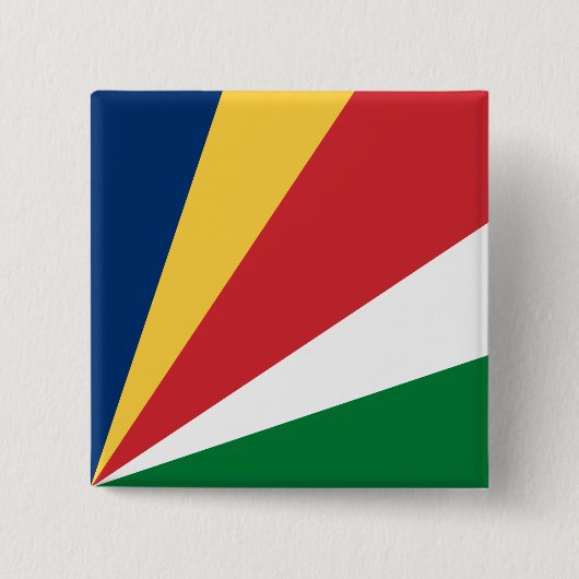 Seychellenvlag Vierkante Button 5,1 Cm (Voorkant)