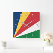 Seychellenvlag Vierkante Klok (Huis)