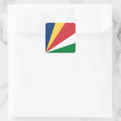 Seychellenvlag Vierkante Sticker (Tas)