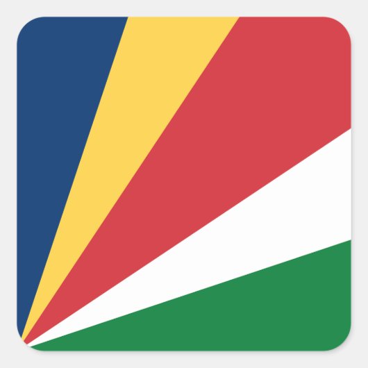 Seychellenvlag Vierkante Sticker (Voorkant)