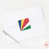 Seychellenvlag Vierkante Sticker (Envelop)