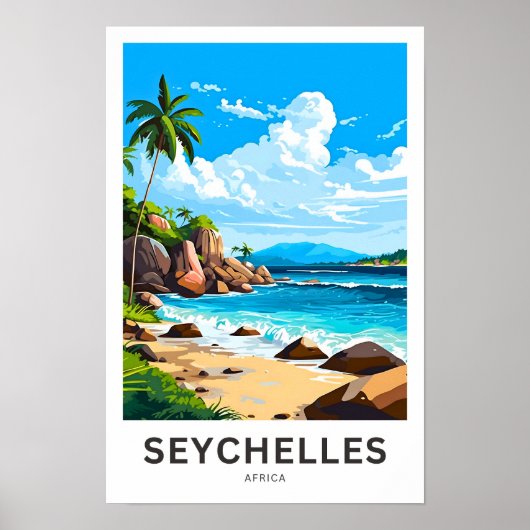 Seychelles Africa Travel Print (Voorkant)