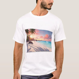 Seychelles Beach-Inspired Men’s T-Shirt