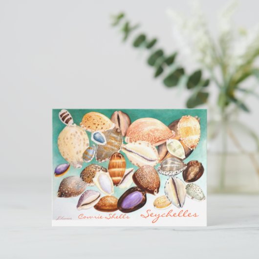 Seychelles Cowrie Shells Briefkaart (Staand voorkant)