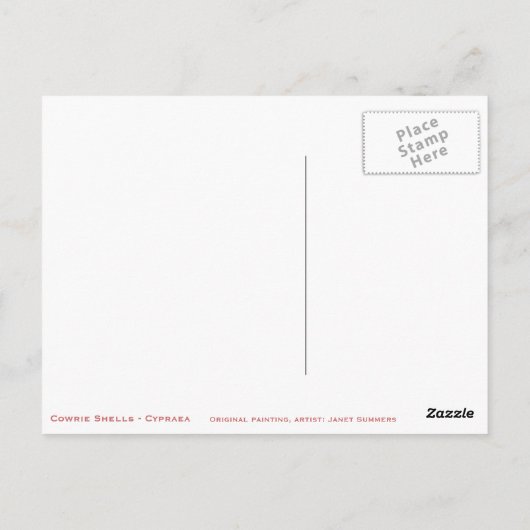 Seychelles Cowrie Shells Briefkaart (Achterkant)