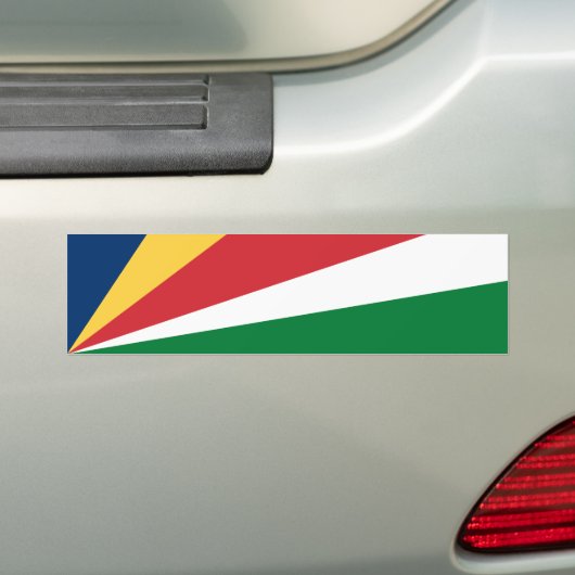 Seychelles Flag Bumpersticker (Op auto)