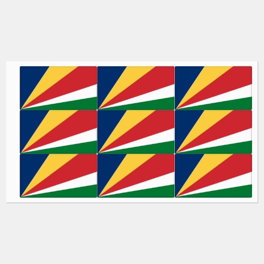 Seychelles Flag Labels (Vel)
