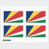 Seychelles Flag Rechthoekige Sticker (Vel)