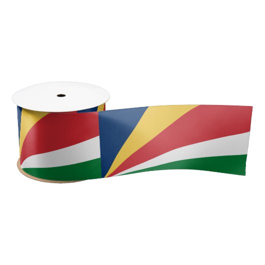 Seychelles Flag Satijnen Lint (Spoel)