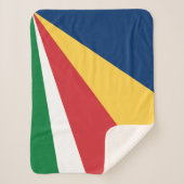 Seychelles Flag Sherpa Deken (Voorkant)