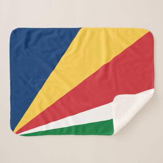 Seychelles Flag Sherpa Deken (Voorkant (horizontaal))
