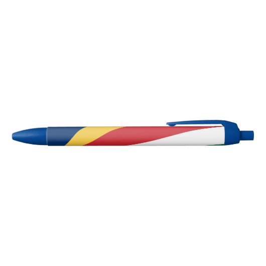 Seychelles Flag Zwarte Inkt Pen (Bovenkant)