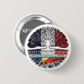 Seychelles French France Tree Roots Ronde Button 5,7 Cm (Voorkant /achterkant)