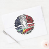Seychelles French France Tree Roots Ronde Sticker (Envelop)
