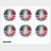 Seychelles French France Tree Roots Ronde Sticker (Vel)