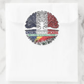 Seychelles French France Tree Roots Ronde Sticker (Tas)