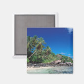 Seychelles, Mahe eiland, Anse Royale strand. 2 Magneet (Voorkant / Achterkant)
