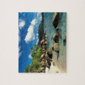 Seychelles, Mahe eiland, Anse Royale strand. 3 Legpuzzel (Verticaal)