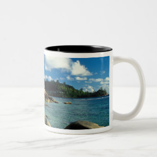 Seychelles, Mahe eiland, Anse Royale strand. 3 Tweekleurige Koffiemok