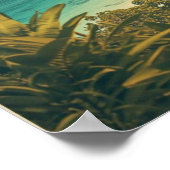 Seychelles Serenity – Vintage Tropical Island  Poster (Hoek)