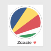 Seychelles Vlag Ronde Sticker (Vel)