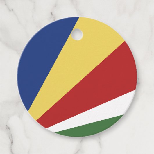 Seychelse vlag bedankjes labels (Voorkant)