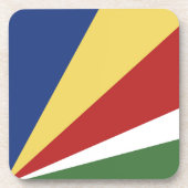Seychelse vlag bier onderzetter (Voorkant)