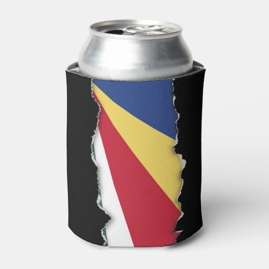 Seychelse vlag blikjeskoeler (Blikje Voorkant)