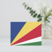 Seychelse vlag briefkaart (Staand voorkant)