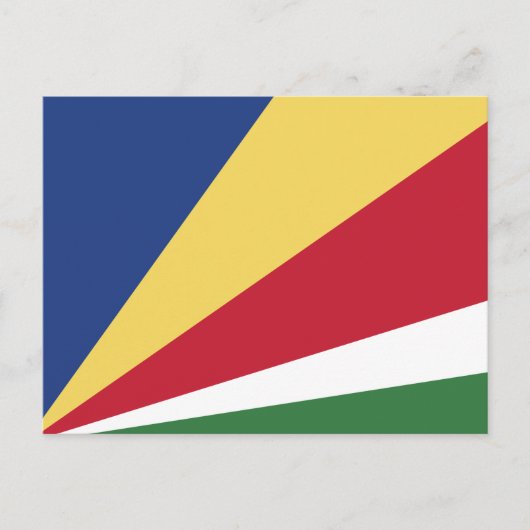 Seychelse vlag briefkaart (Voorkant)