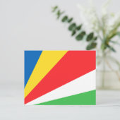 Seychelse vlag briefkaart (Staand voorkant)