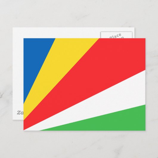 Seychelse vlag briefkaart (Voorkant / Achterkant)