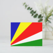 Seychelse vlag briefkaart (Staand voorkant)