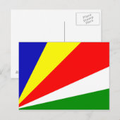 Seychelse vlag briefkaart (Voorkant / Achterkant)