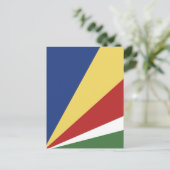 Seychelse vlag briefkaart (Staand voorkant)
