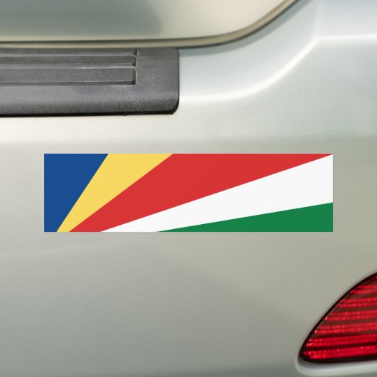 Seychelse vlag bumpersticker (Op auto)