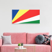 Seychelse vlag canvas afdruk (Insitu (Woonkamer))
