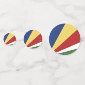 Seychelse vlag confetti (Achterkanten)