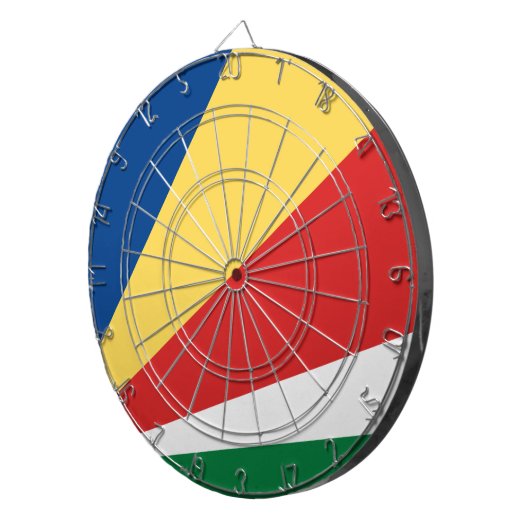 Seychelse vlag dartbord (Voorkant Rechts)