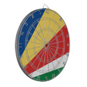 Seychelse vlag dartbord (Voorkant Links)
