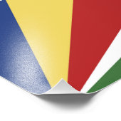 Seychelse vlag foto afdruk (Hoek)