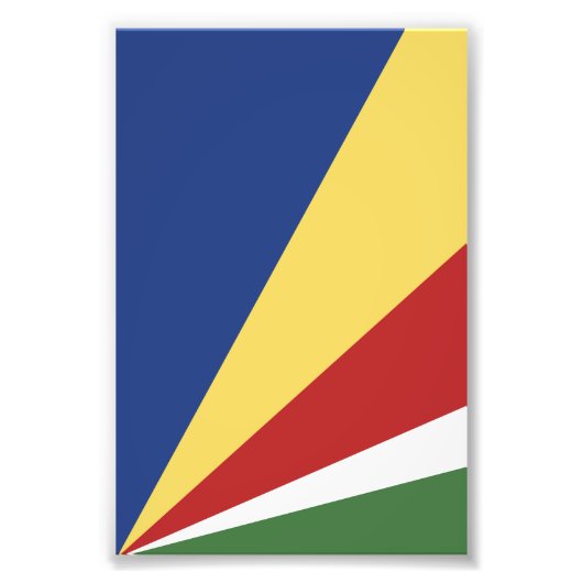 Seychelse vlag foto afdruk (Voorkant)