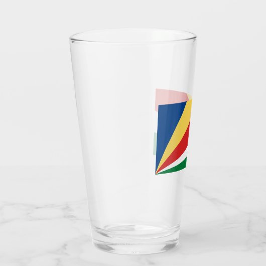 Seychelse vlag glas (Rechts)