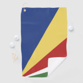 Seychelse vlag golfhanddoek (Insitu)
