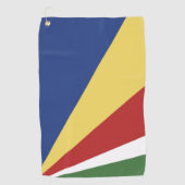 Seychelse vlag golfhanddoek (Voorkant)