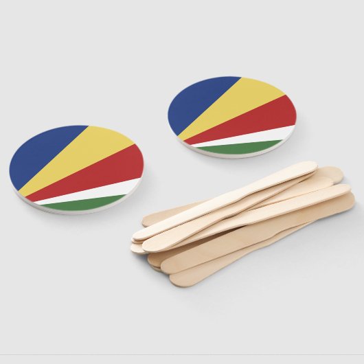 Seychelse vlag handwaaier (Niet-gemonteerd)