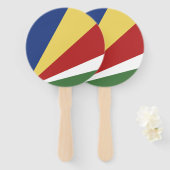 Seychelse vlag handwaaier (Voorkant en achterkant)