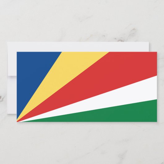 Seychelse vlag kaart (Voorkant)
